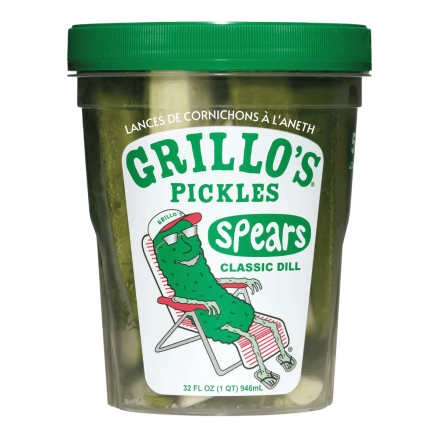 Grillo’s Pickles Whole Pickle Classic Dill Spears, 946mL