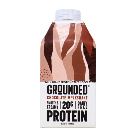 GROUNDED Dairy-Free High-Protein Coconut Milk Shake Chocolate, 490mL
