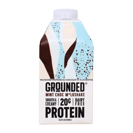 GROUNDED Dairy-Free High-Protein Coconut Milk Shake Mint Chocolate, 490mL