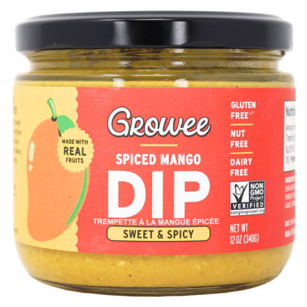 Growee Plant-Based Dip Spiced Mango Front