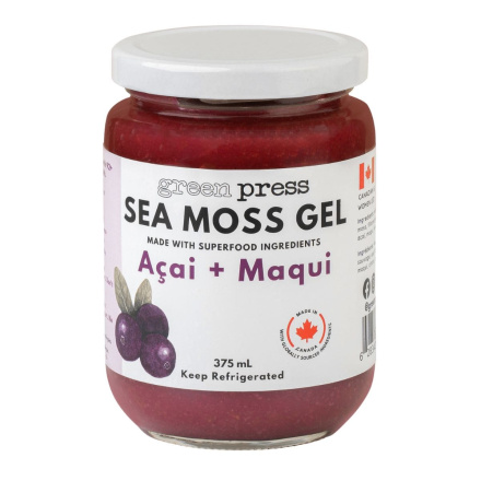 Green Press Sea Moss Gel Acai + Maqui Front