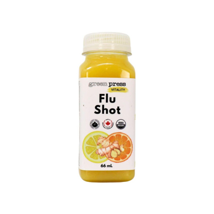 Green Press Organic Flu Shots, 66 mL Front
