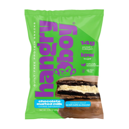 Hangryboy Chocolate-Covered Protein Cookie Chocolate Malted Milk Canada Front