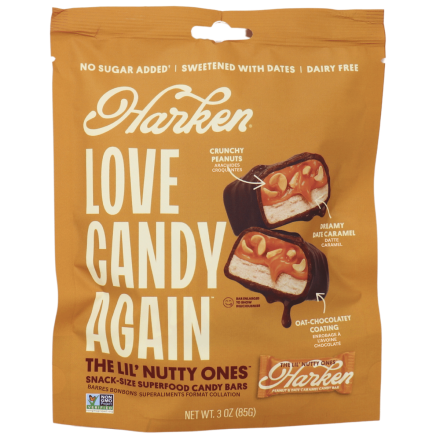 Harken Date Bars Lil Nutty Ones Caramel Peanut front