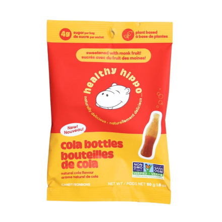 Healthy Hippo Low Sugar Cola Bottles Canada Front