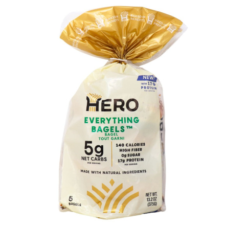 Hero Low-Carb Bagels Everything Canada Front