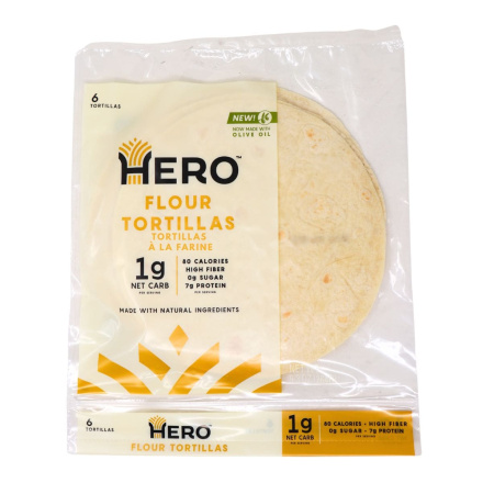 Hero Low-Carb 8” Tortillas Canada Front