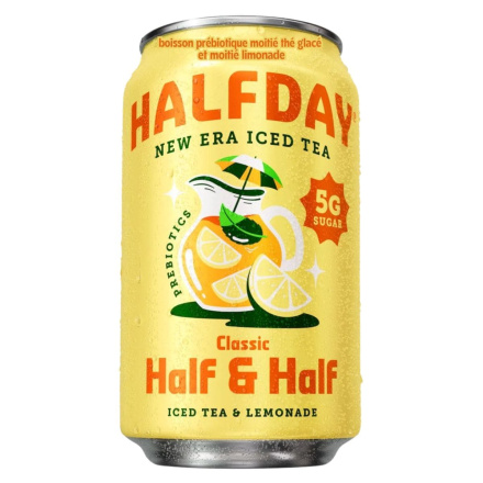 Front of Halfday Tea - Prebiotic Iced Tea- Prebiotic Drink - Arnold Palmer Half And Half - Half And Half Iced Tea Lemonade