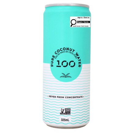 100 Coconuts Pure Coconut Water Drink Original front