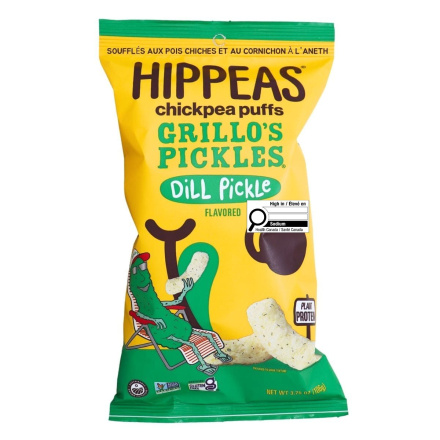 Hippeas Chickpea Puff Grillo’s Dill Pickle Front