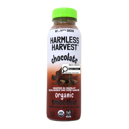 Harmless Harvest Organic No Added Sugar Smoothie Chocolate Front