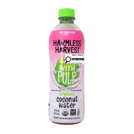Harmless Harvest Organic Coconut Water With Pulp Canada Front