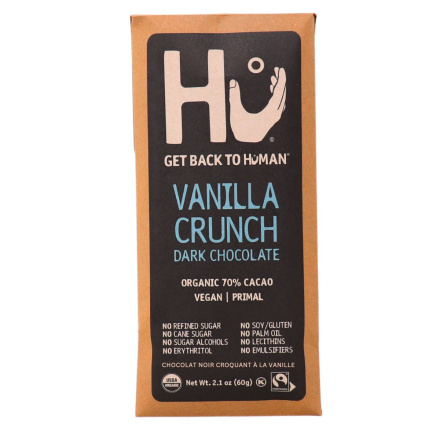 Front of Hu Vanilla Crunch Dark Chocolate, 60g