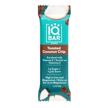 IQ Bar Toasted Coconut Chip 6-Pack Front
