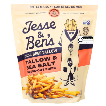 Front of Jesse & Ben’s No Seed Oil Fries Tallow & Sea Salt, 397g