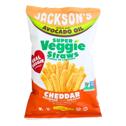 Jackson’s Super Veggie Straws With Avocado Oil Cheddar Canada Front