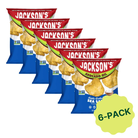 Jackson's Avocado Oil Kettle Cooked Potato Chips Sea Salt  Front