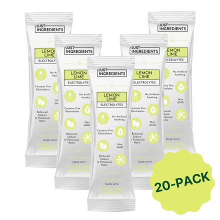 Just Ingredients Electrolytes Lemon Lime, 20 pack