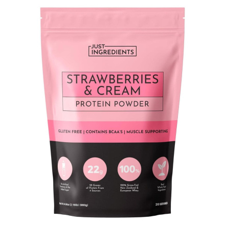 Just Ingredients Protein Powder Strawberries & Cream Front