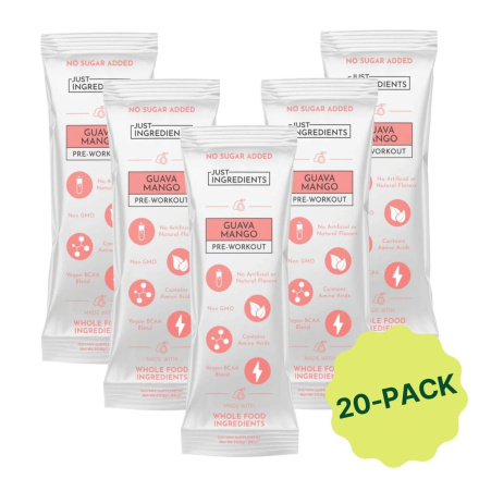 Just Ingredients Pre-Workout Stick Guava Mango, 20 pack