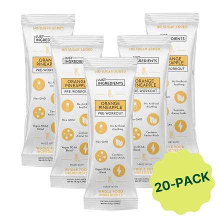 Just Ingredients Pre-Workout Stick Orange Pineapple, 20 pack