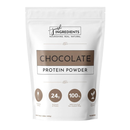 Just Ingredients Gut-Friendly Protein Powder Chocolate Front