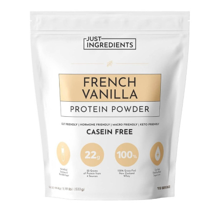 Just Ingredients Gut-Friendly Protein Powder French Vanilla Front