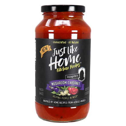 Front of Just Like Home Kitchen Recipes All Natural Mushroom Cabernet, 709g