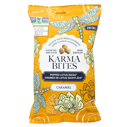 Karma Bites Gluten-Free Caramel Popped Lotus Seeds, 50g