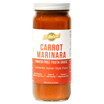 Front of KC Natural Paleo & AIP Tomato-Free Carrot Marinara 