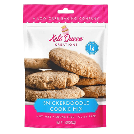 Front of Keto Queen Kreations Sugar-Free Snickerdoodle Cookie Mix, 156g