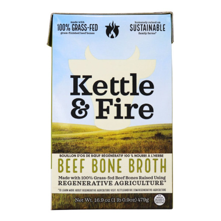 Front of Kettle & Fire Regenerative 100% Grass-Fed Beef Bone Broth