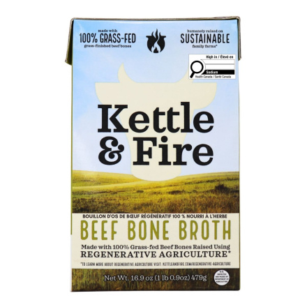 Front of Kettle & Fire Regenerative 100% Grass-Fed Beef Bone Broth