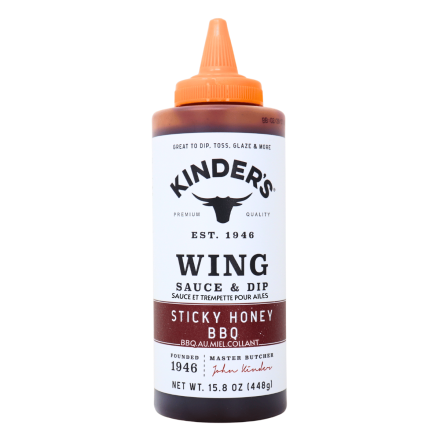 Kinder’s Premium Wing Sauce & Dip Sticky Honey BBQ, 448g