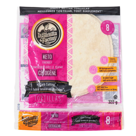 La Tortilla Factory 7.5” Keto Tortillas, 8 Tortillas