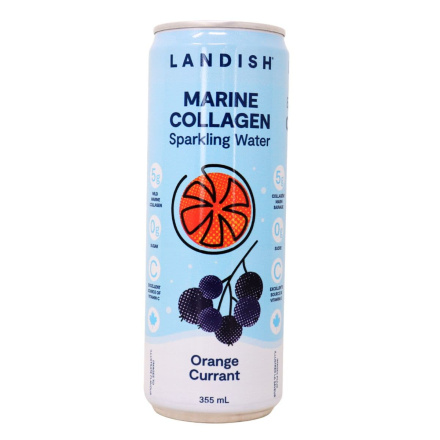 Landish Marine Collagen Sparkling Water Orange Currant Canada Front