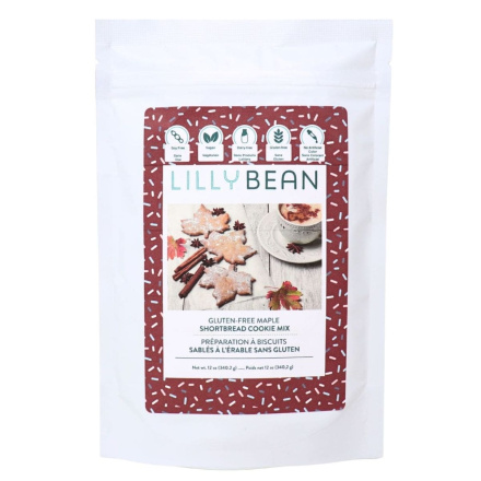 LillyBean Vegan & Gluten-Free Shortbread Cookie Mix Maple, 340.2g