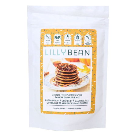 LillyBean Vegan & Gluten-Free Pancake & Waffle Mix Pumpkin Spice, 226.8g