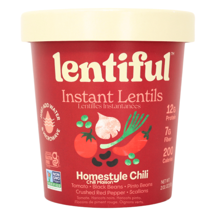 Lentiful Instant Lentils Homestyle Chili front