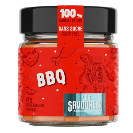 Front of Les Savoureux Sugar-Free Seasoning BBQ - Spices Canada - Organic Spices - Buy Spices Online Canada