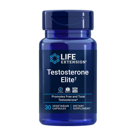 Life Extension Testosterone Elite, 30 Vegetarian Capsules Front