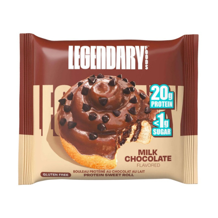 Front of Legendary Foods Protein Sweet Roll Milk Chocolate - Keto Baked Goods - Protein Sweet Roll - Protein Baked Goods