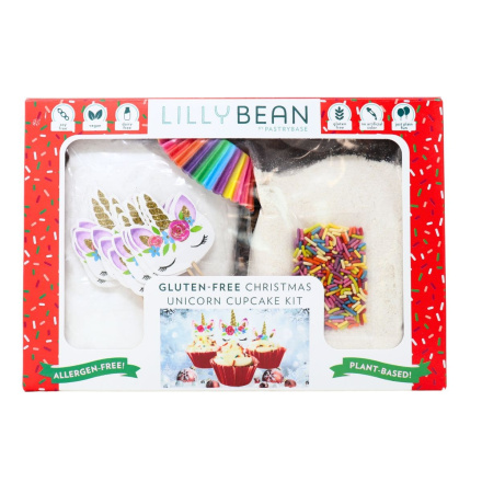 Front of Lillybean DIY Easy Unicorn Cupcake Kit Gluten-Free Vegan Allergen-Free