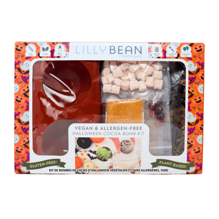 LillyBean Vegan & Allergen-Free Hot Cocoa Bomb Kit Halloween, 550g