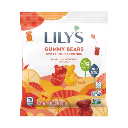 Lily’s Low Sugar Gummy Bears Sweet Fruity Friends 5-Pack, 51g each