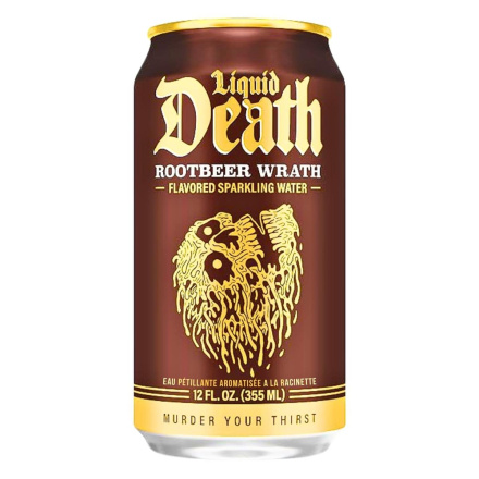 Front of Liquid Death Drink, Liquid Death Canada, Liquid Death Sparkling Water