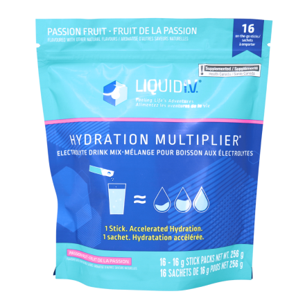 LIQUID I.V. Hydration Multiplier® Electrolyte Drink Mix Passion Fruit, 16 Pack