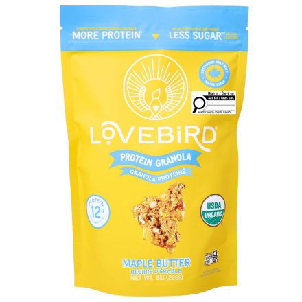 Lovebird Organic Protein Granola Maple Butter Front