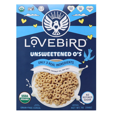 Front of Lovebird Grain Free Cereal Unsweetened - Grain Free Cereal - Gluten Free Cereal