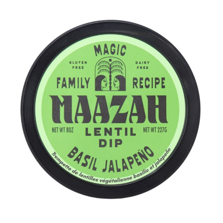 Maazah Vegan Lentil Dip Basil Jalapeño Top